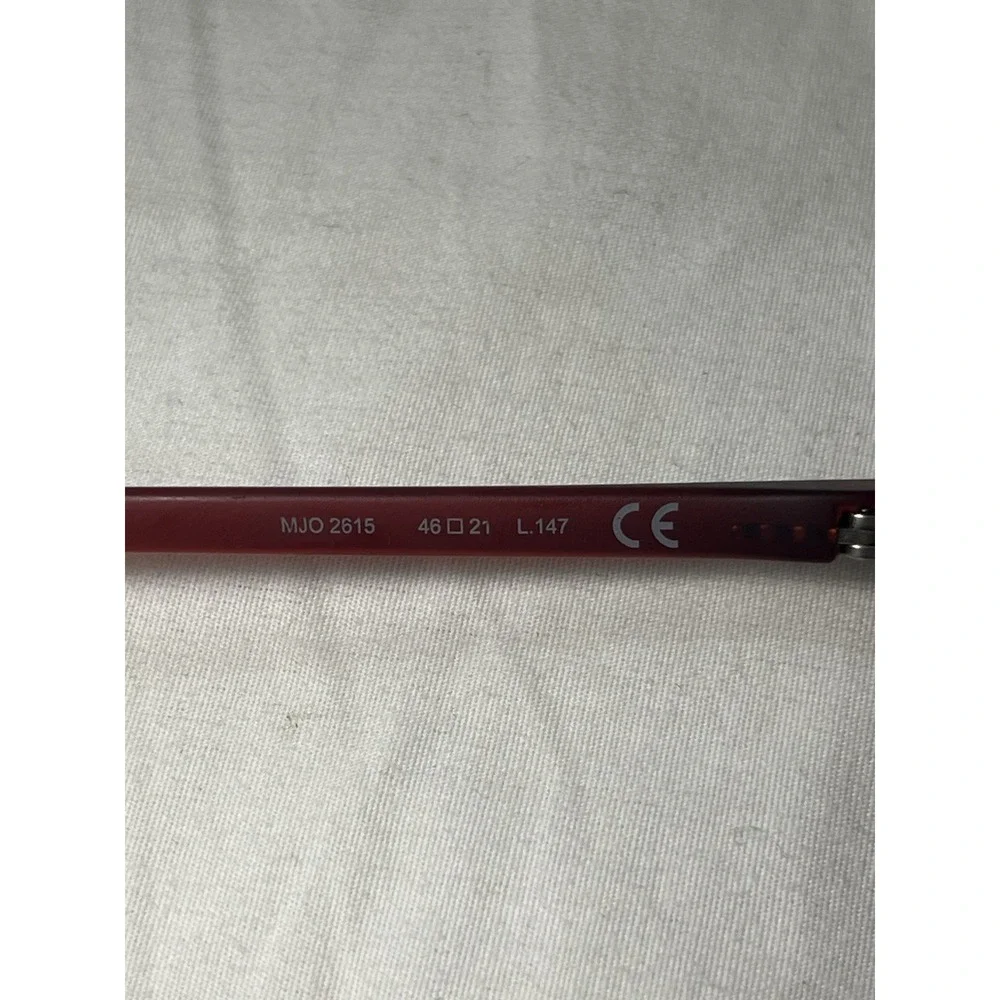 Maui Jim Round Eyeglasses Frames Only MJO 2615-04M, 46-21-147, Red Made in Japan